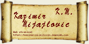 Kazimir Mijajlović vizit kartica